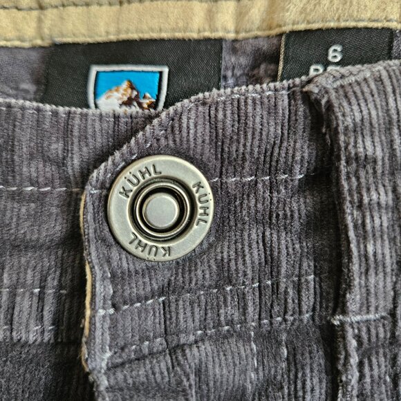 Kuhl Grey Corduroy Pants - Stretchy Straight Leg - Size 6 Regular - Picture 3 of 6